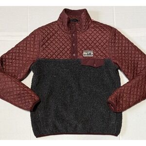 PATAGONIA Mixed Snap-T Pullover - RARE - Drumfire Red - Women's Size Small